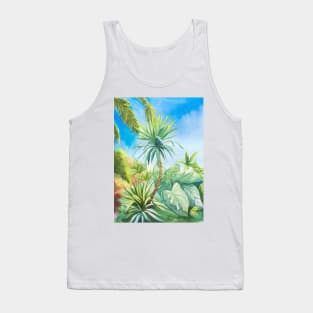 Tropical Palm Tree Art Scene Tank Top